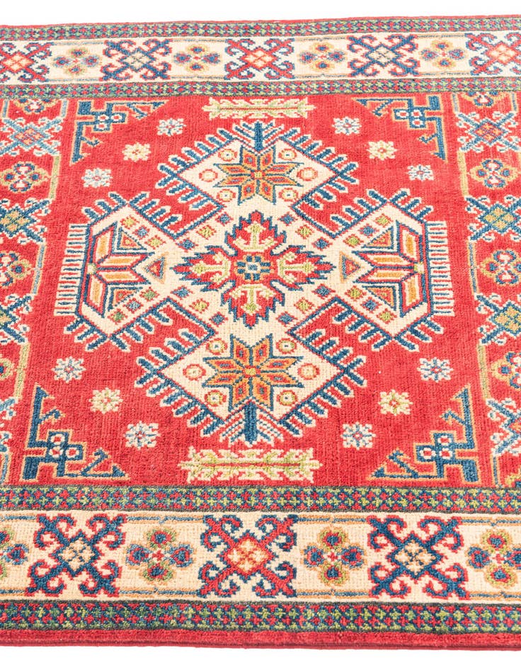 Detail image of  3' 5 x 5'  Hand Knotted Kazak Rug