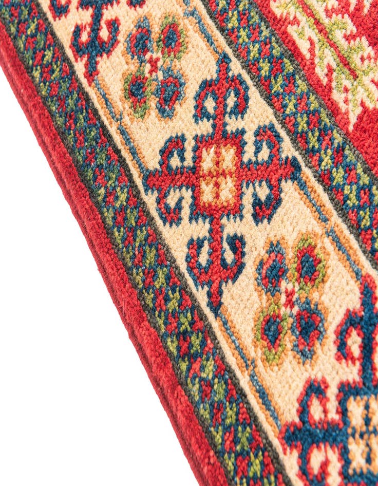 Detail image of  3' 5 x 5'  Hand Knotted Kazak Rug