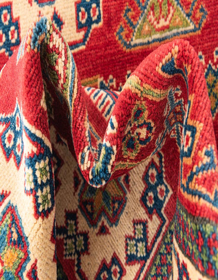 Detail image of  3' 5 x 5'  Hand Knotted Kazak Rug