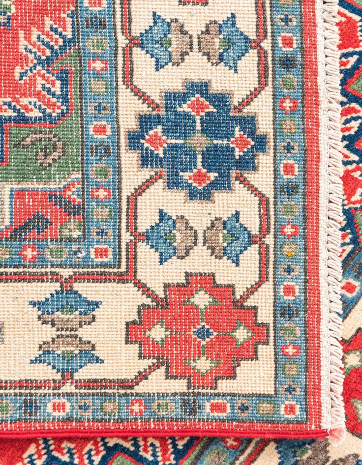 Detail image of  3' 3 x 5'  Hand Knotted Kazak Rug