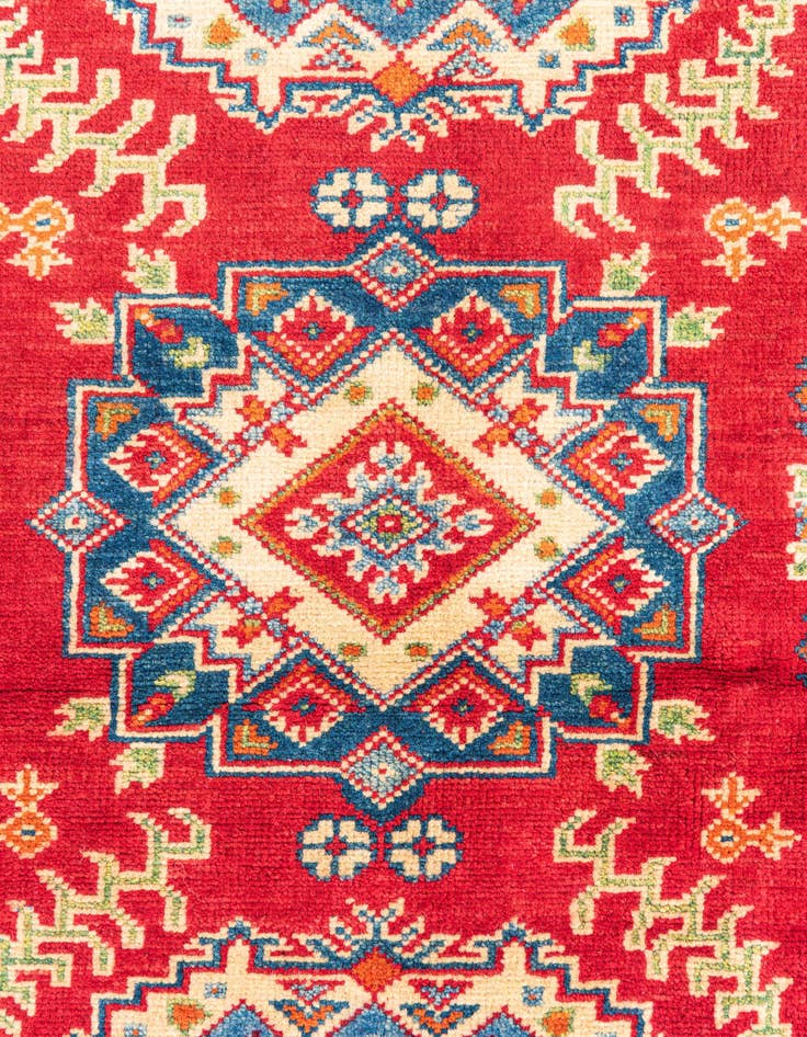 Detail image of  3' 3 x 5'  Hand Knotted Kazak Rug