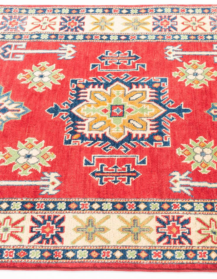 Detail image of  3' 4 x 4' 10  Hand Knotted Kazak Rug