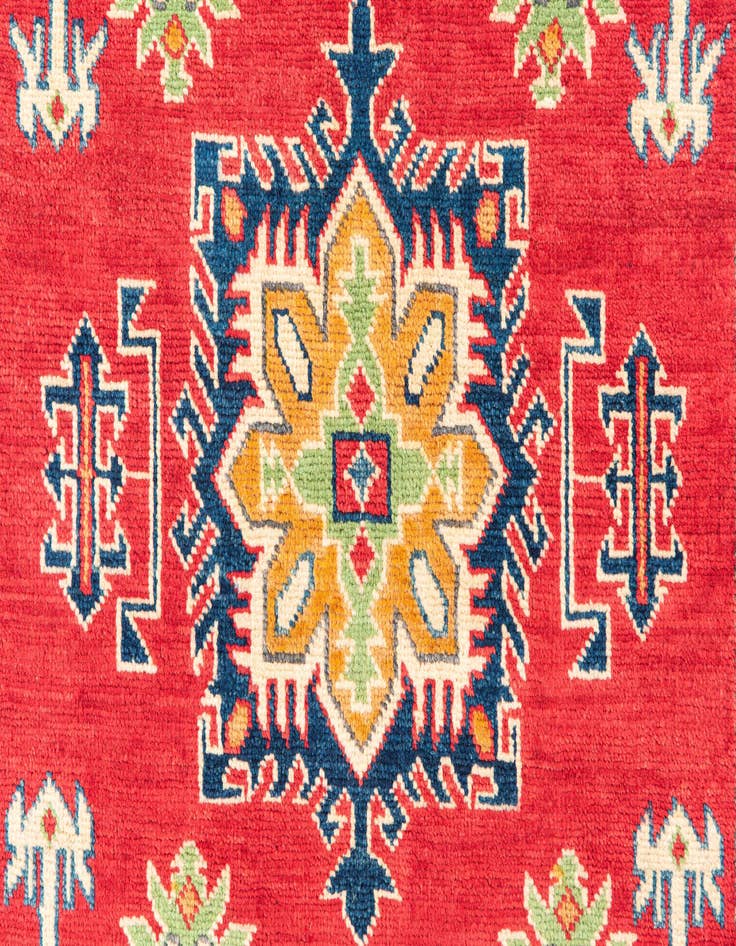 Detail image of  3' 4 x 4' 10  Hand Knotted Kazak Rug