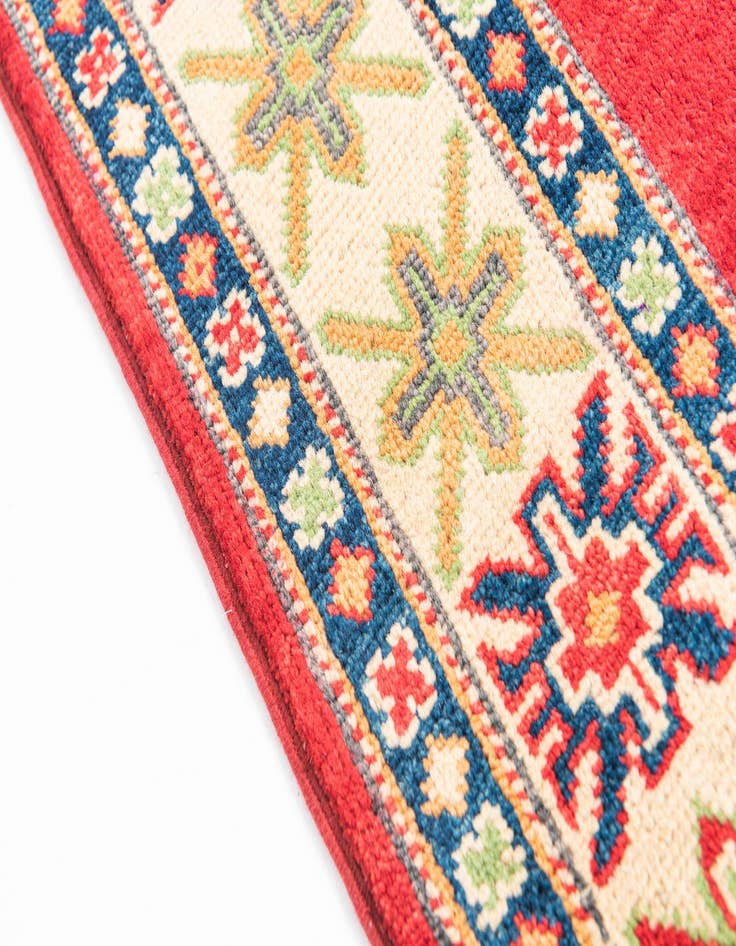 Detail image of  3' 4 x 4' 10  Hand Knotted Kazak Rug