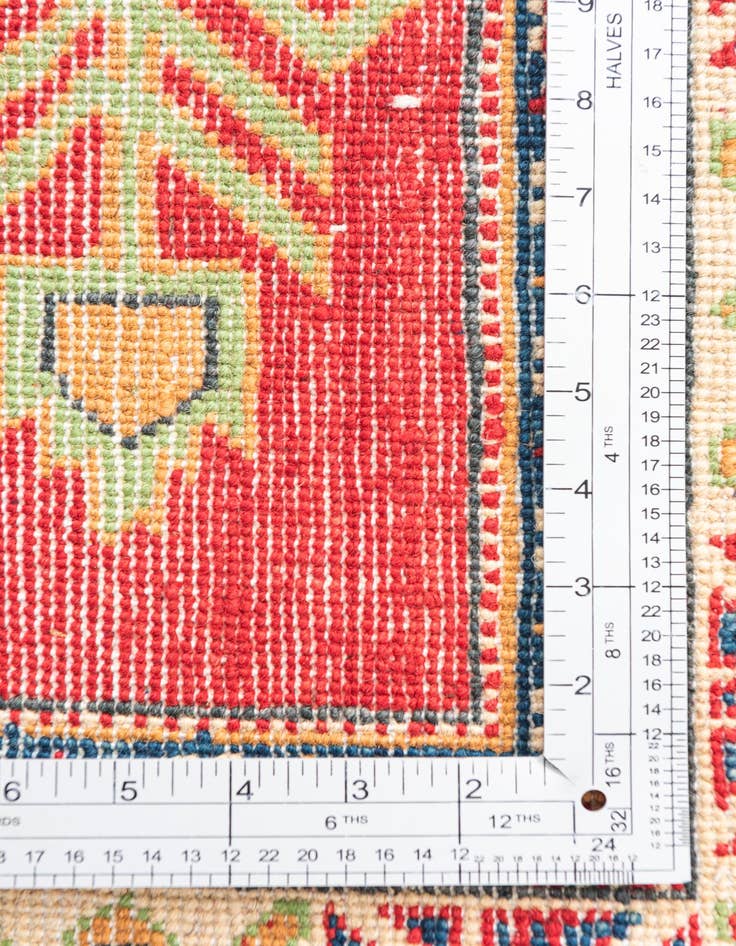 Detail image of  3' 4 x 4' 10  Hand Knotted Kazak Rug