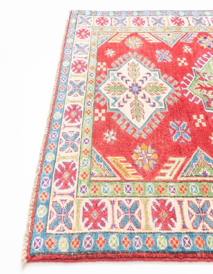 Detail image of  3' 2 x 4' 9  Hand Knotted Kazak Rug