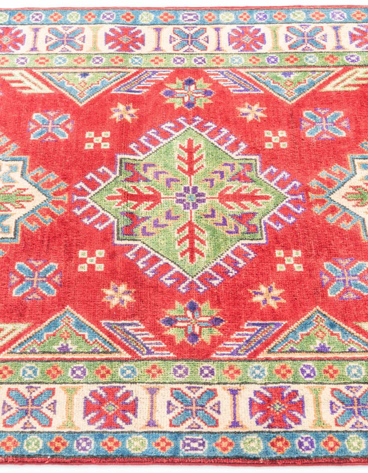 Detail image of  3' 2 x 4' 9  Hand Knotted Kazak Rug