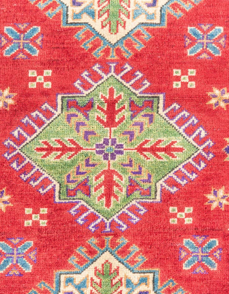 Detail image of  3' 2 x 4' 9  Hand Knotted Kazak Rug