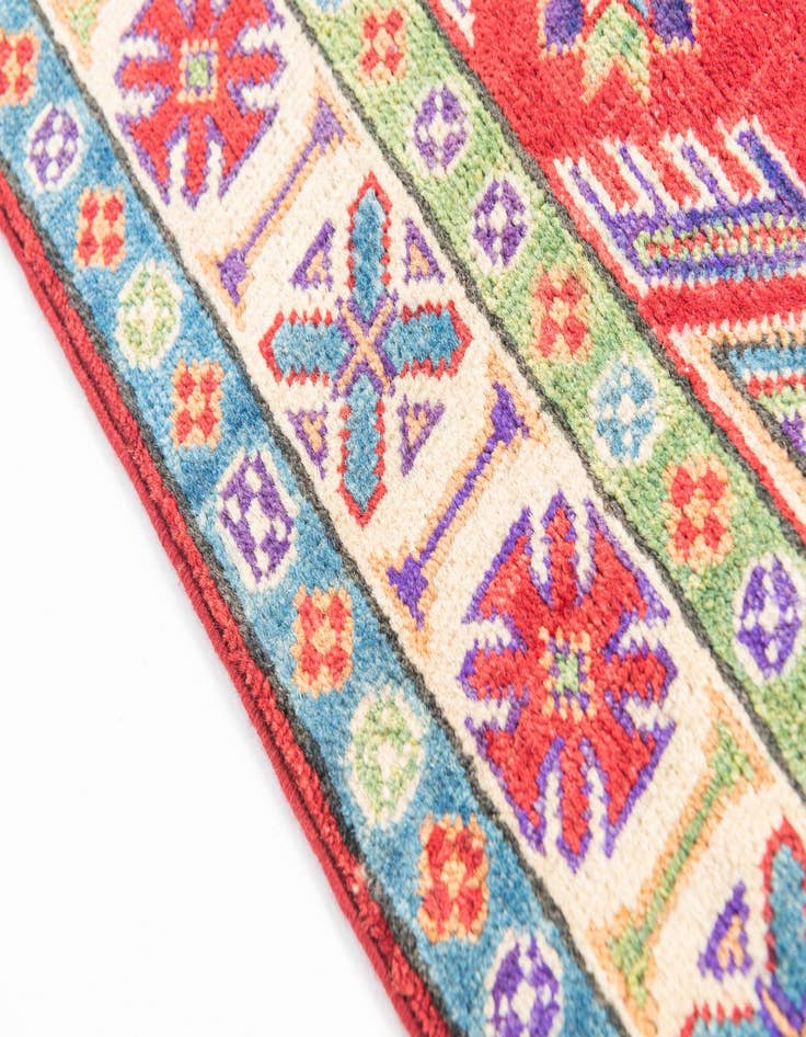 Detail image of  3' 2 x 4' 9  Hand Knotted Kazak Rug