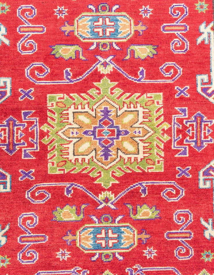 Detail image of  3' 4 x 4' 9  Hand Knotted Kazak Rug