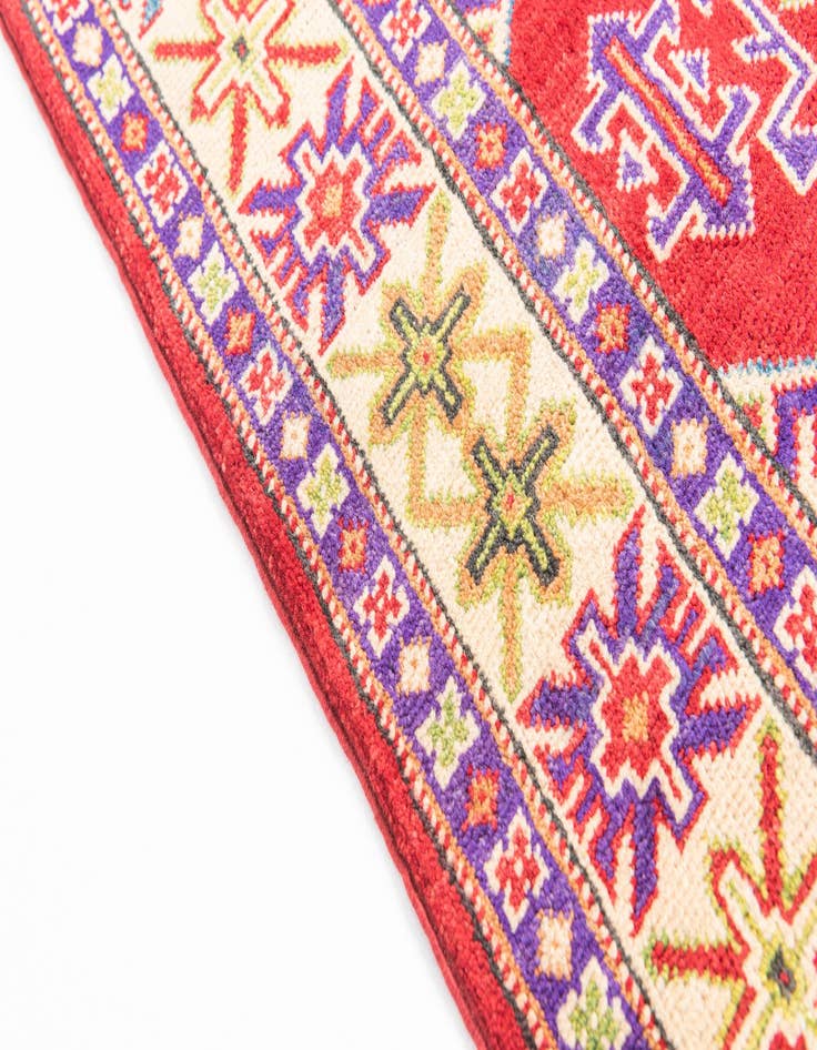 Detail image of  3' 4 x 4' 9  Hand Knotted Kazak Rug