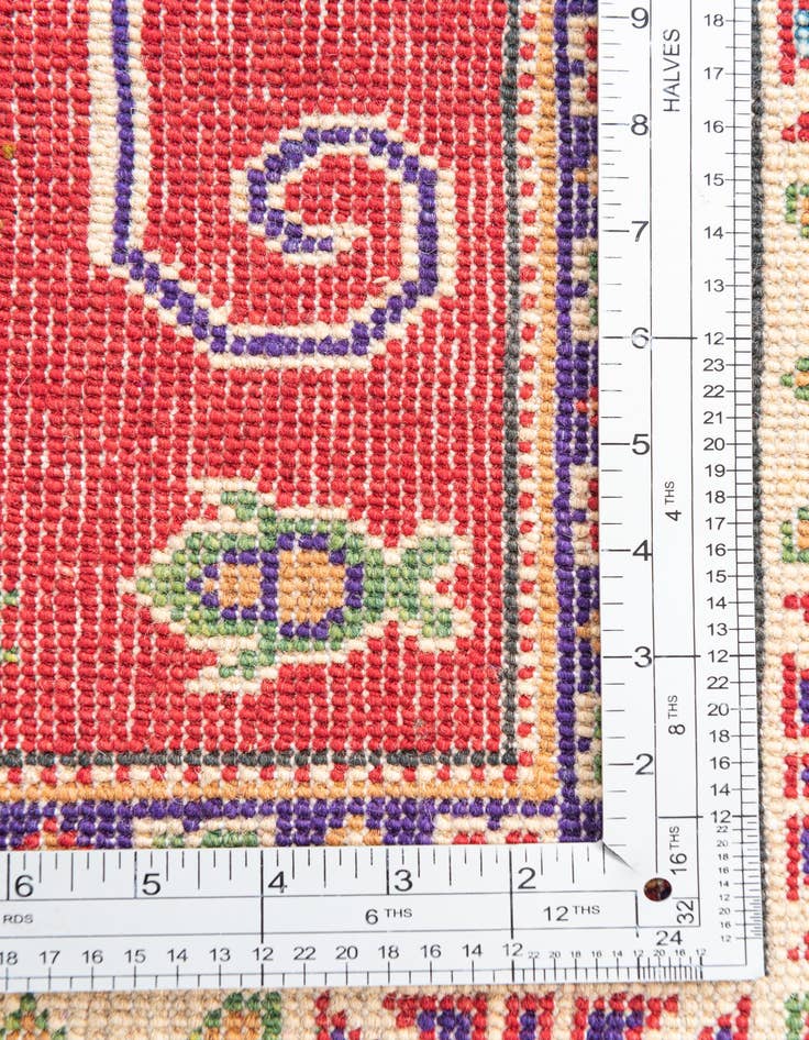 Detail image of  3' 4 x 4' 9  Hand Knotted Kazak Rug