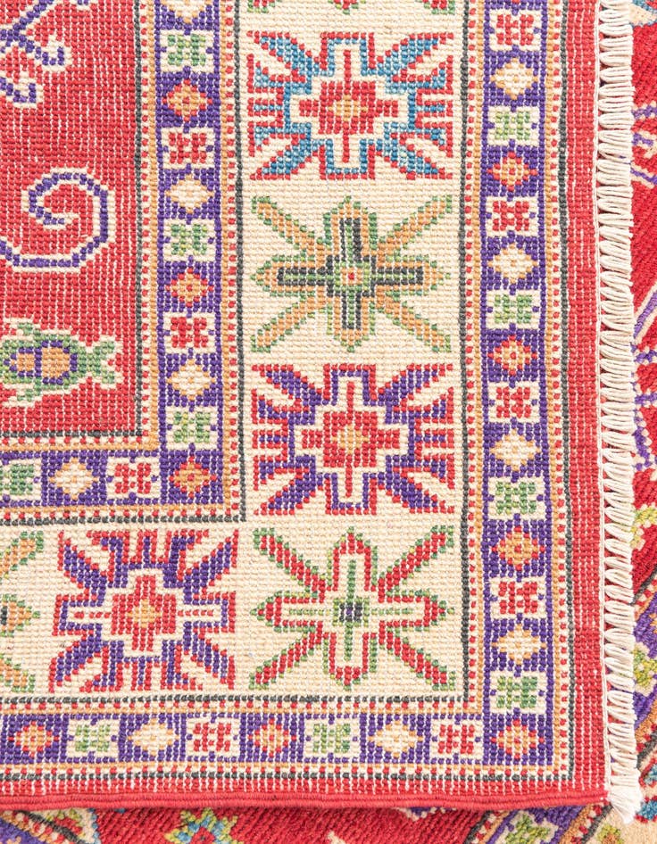 Detail image of  3' 4 x 4' 9  Hand Knotted Kazak Rug