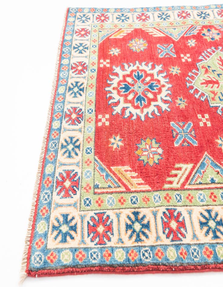 Detail image of  3' 4 x 4' 9  Hand Knotted Kazak Rug