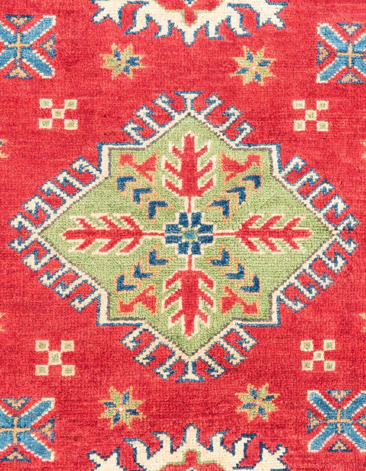 Detail image of  3' 4 x 4' 9  Hand Knotted Kazak Rug