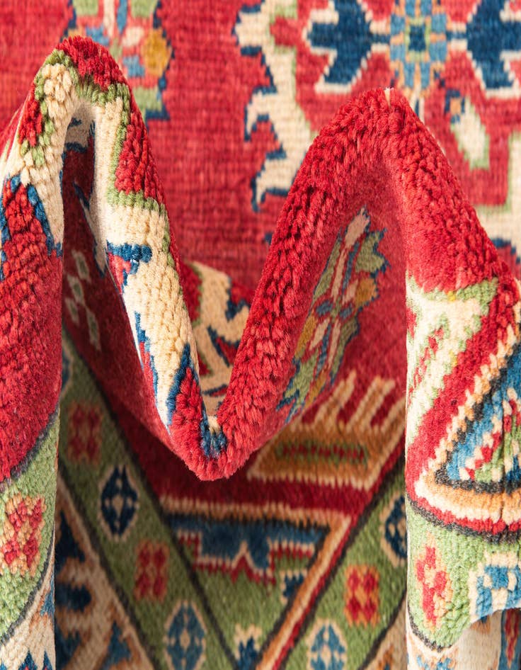 Detail image of  3' 4 x 4' 9  Hand Knotted Kazak Rug