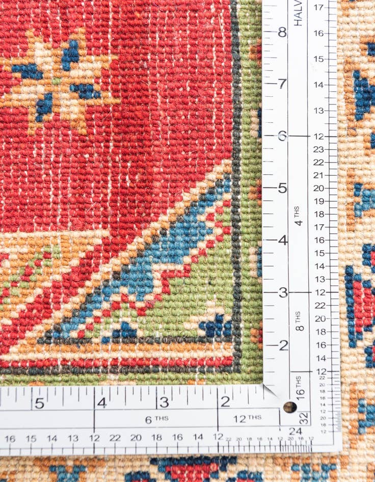 Detail image of  3' 4 x 4' 9  Hand Knotted Kazak Rug