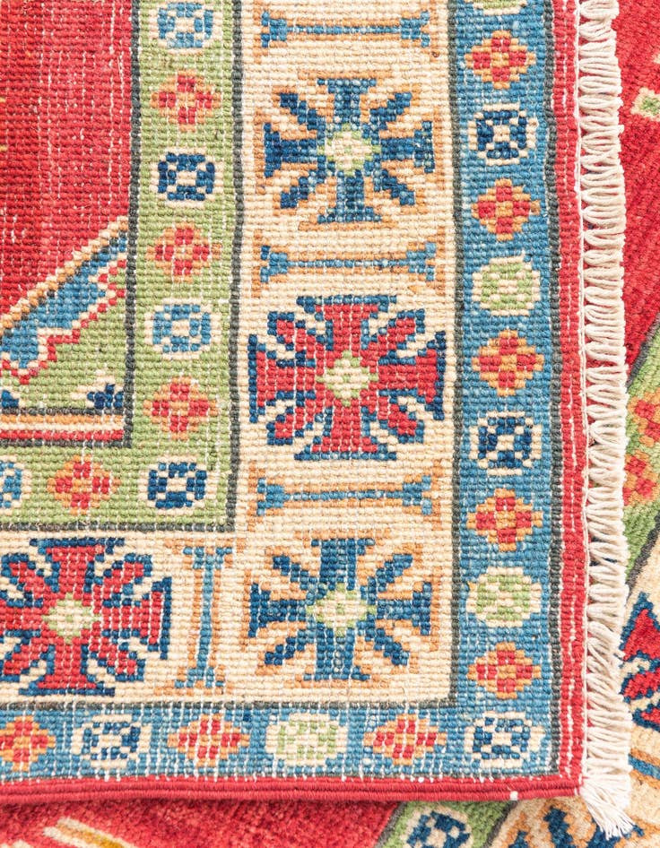 Detail image of  3' 4 x 4' 9  Hand Knotted Kazak Rug