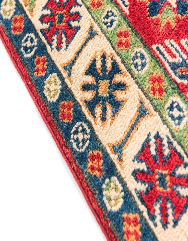 Detail image of  3' 2 x 5'  Hand Knotted Kazak Rug