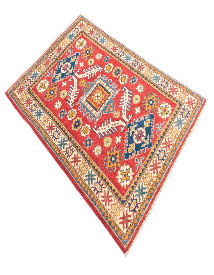 Detail image of  3' 3 x 5'  Hand Knotted Kazak Rug