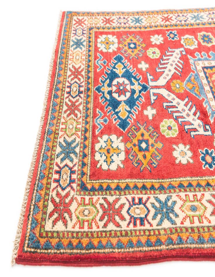 Detail image of  3' 3 x 5'  Hand Knotted Kazak Rug