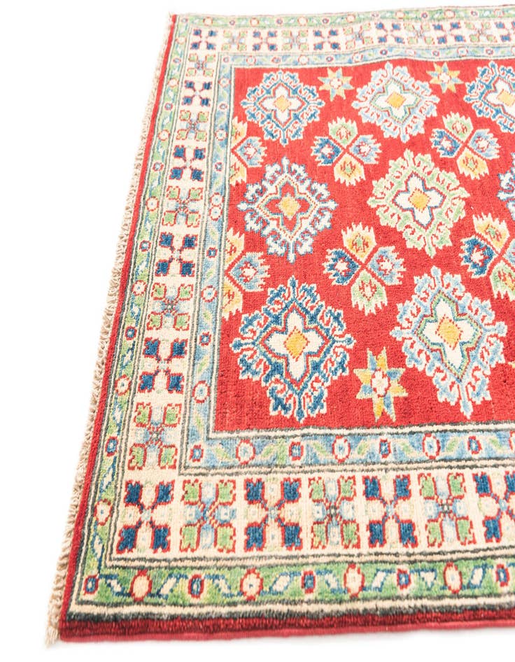 Detail image of  3' 4 x 4' 10  Hand Knotted Kazak Rug