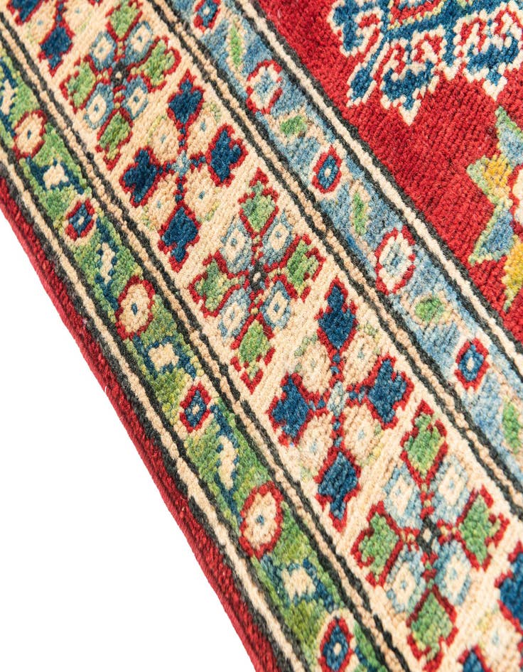 Detail image of  3' 4 x 4' 10  Hand Knotted Kazak Rug