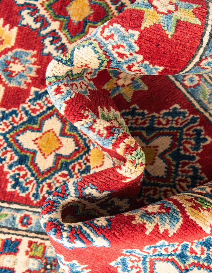 Detail image of  3' 4 x 4' 10  Hand Knotted Kazak Rug