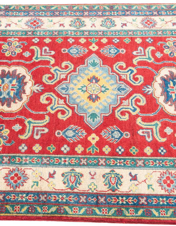 Detail image of  4' x 5' 5  Hand Knotted Kazak Rug