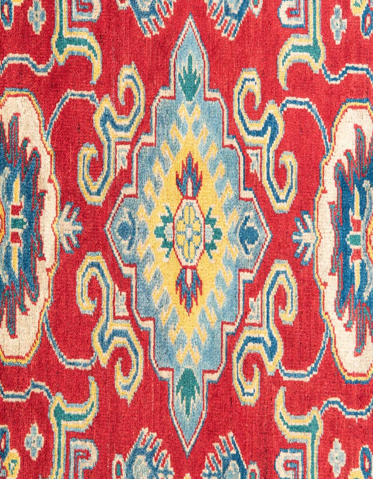 Detail image of  4' x 5' 5  Hand Knotted Kazak Rug
