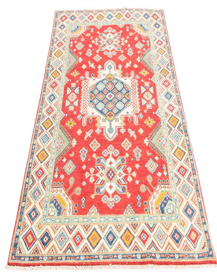 Detail image of  4' x 6' 2  Hand Knotted Kazak Rug