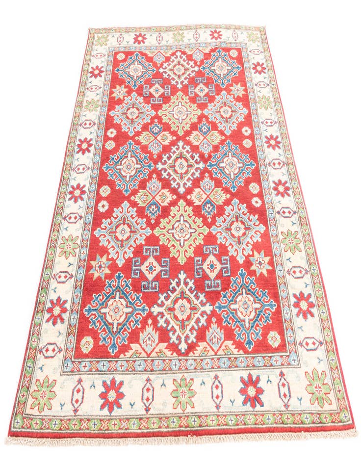 Detail image of  4' 1 x 6' 1  Hand Knotted Kazak Rug