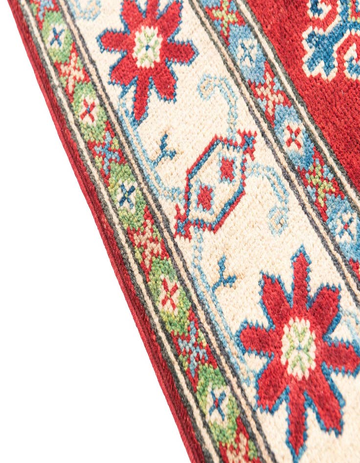 Detail image of  4' 1 x 6' 1  Hand Knotted Kazak Rug