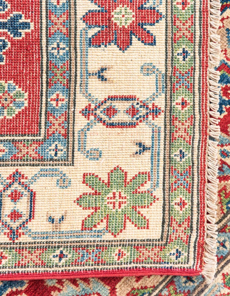 Detail image of  4' 1 x 6' 1  Hand Knotted Kazak Rug