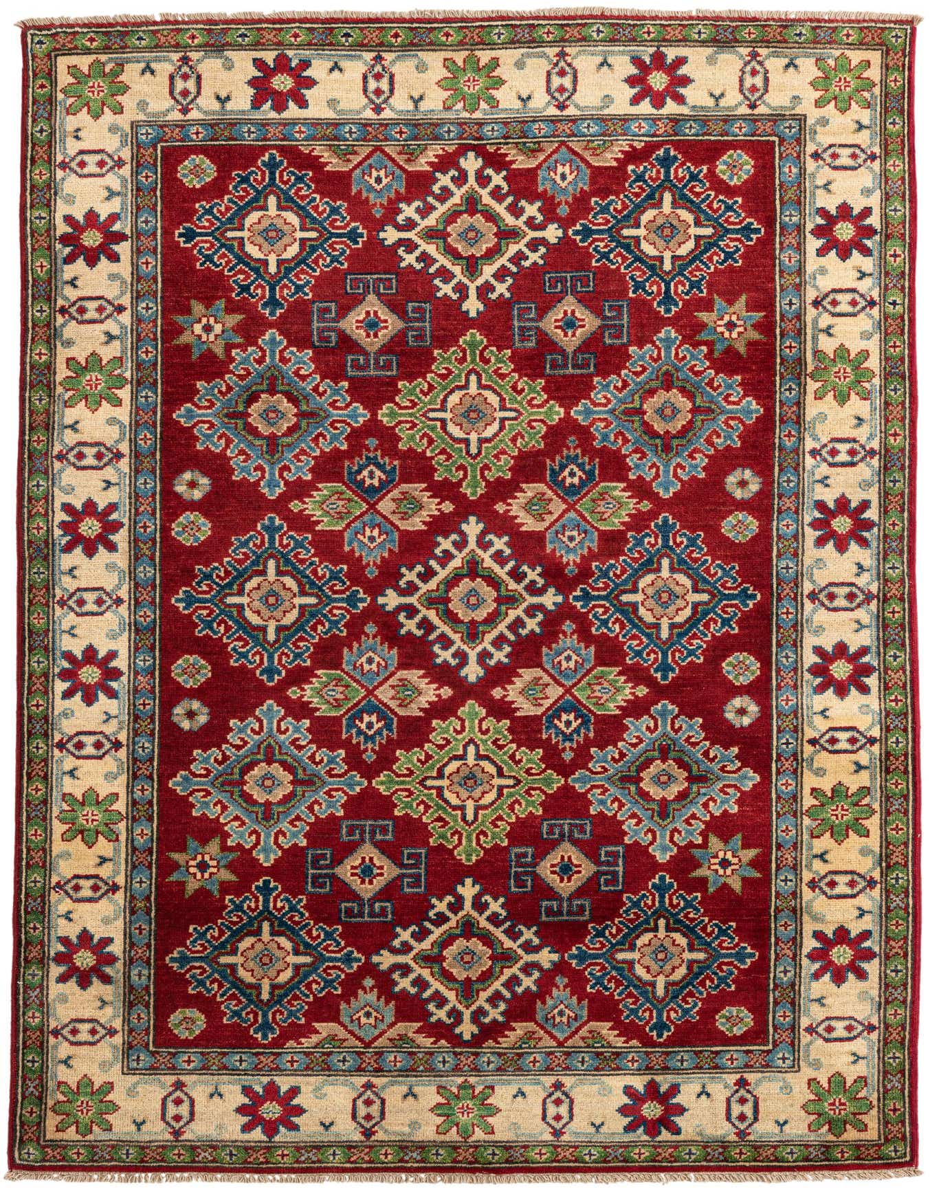 Primary image  4' 1 x 6' 1  Hand Knotted Kazak Rug