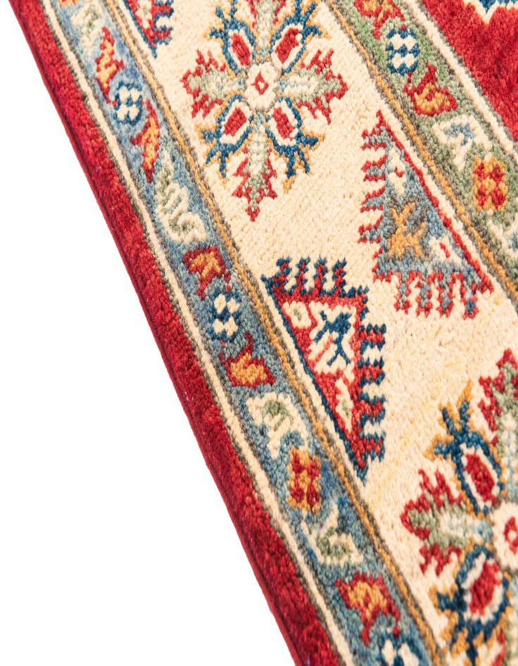 Detail image of  4' x 5' 8  Hand Knotted Kazak Rug