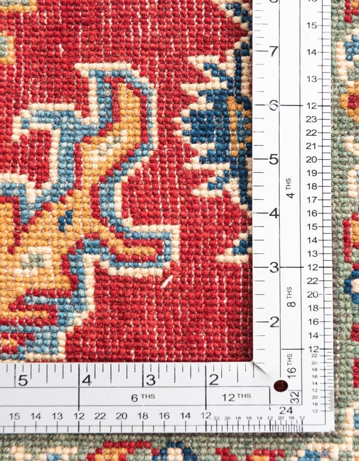 Detail image of  4' x 5' 8  Hand Knotted Kazak Rug