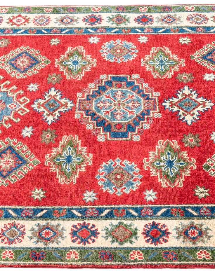 Detail image of  4' x 5' 10  Hand Knotted Kazak Rug