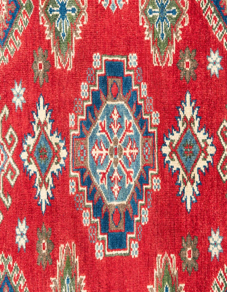 Detail image of  4' x 5' 10  Hand Knotted Kazak Rug