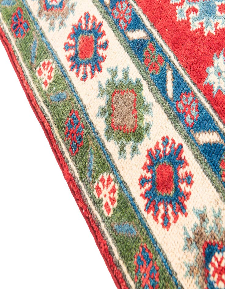 Detail image of  4' x 5' 10  Hand Knotted Kazak Rug