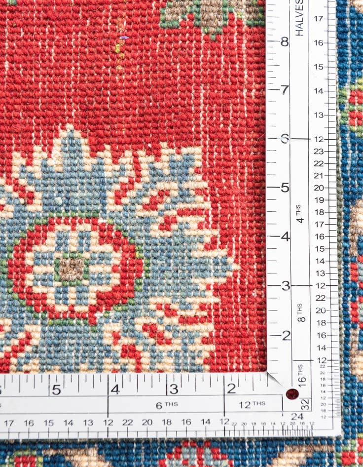 Detail image of  4' x 5' 10  Hand Knotted Kazak Rug