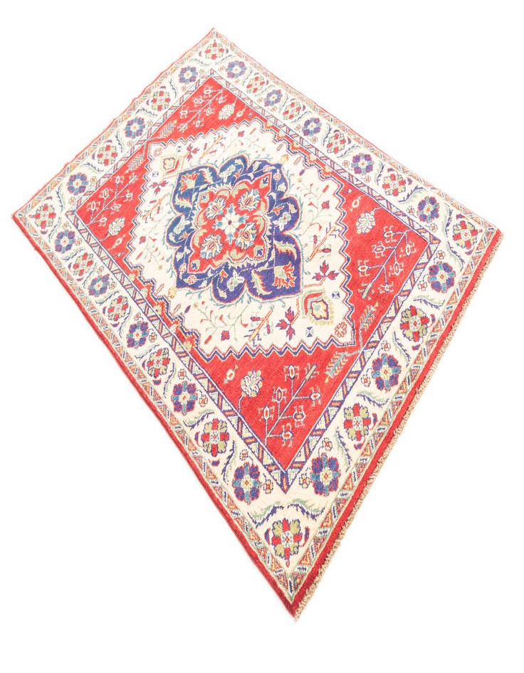 Detail image of  3' 10 x 5' 9  Hand Knotted Kazak Rug