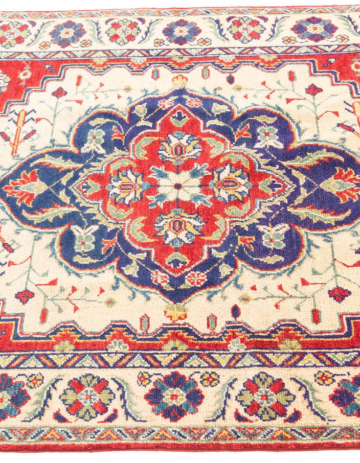 Detail image of  3' 10 x 5' 9  Hand Knotted Kazak Rug