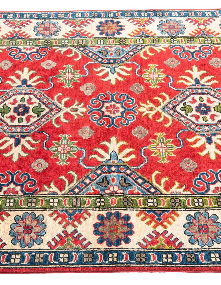 Detail image of  4' x 5' 10  Hand Knotted Kazak Rug