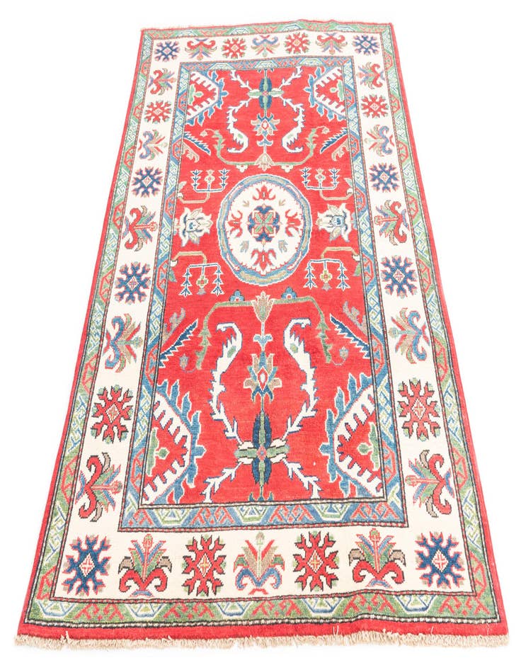 Detail image of  4' x 6' 1  Hand Knotted Kazak Rug