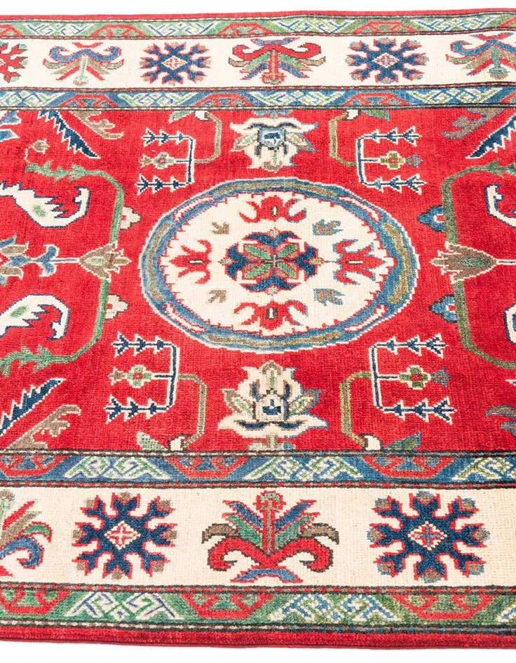 Detail image of  4' x 6' 1  Hand Knotted Kazak Rug