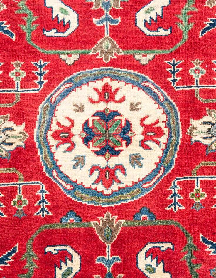 Detail image of  4' x 6' 1  Hand Knotted Kazak Rug