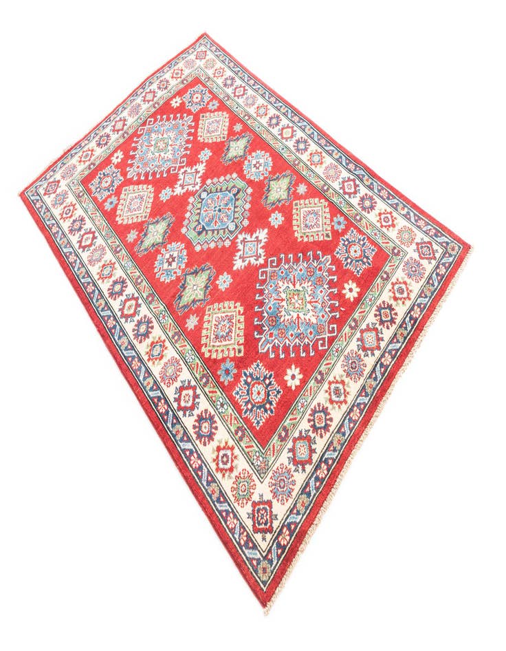 Detail image of  4' x 6'  Hand Knotted Kazak Rug