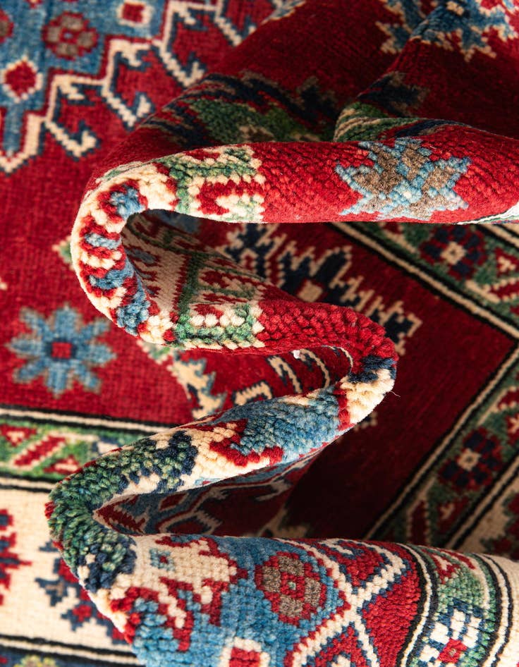 Detail image of  4' x 6'  Hand Knotted Kazak Rug