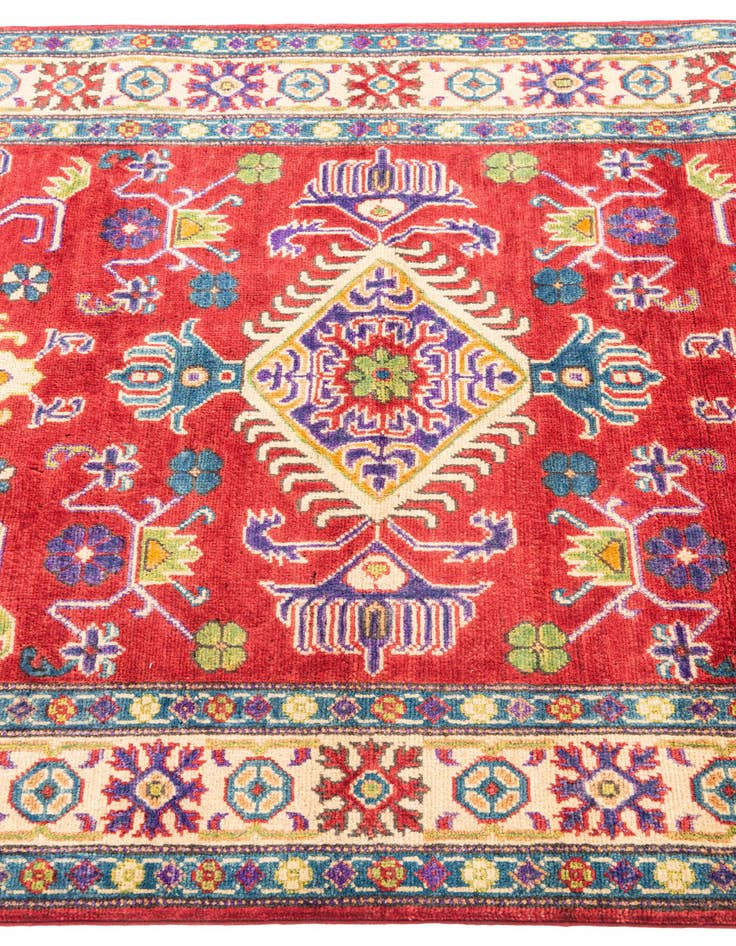 Detail image of  3' 9 x 5' 8  Hand Knotted Kazak Rug
